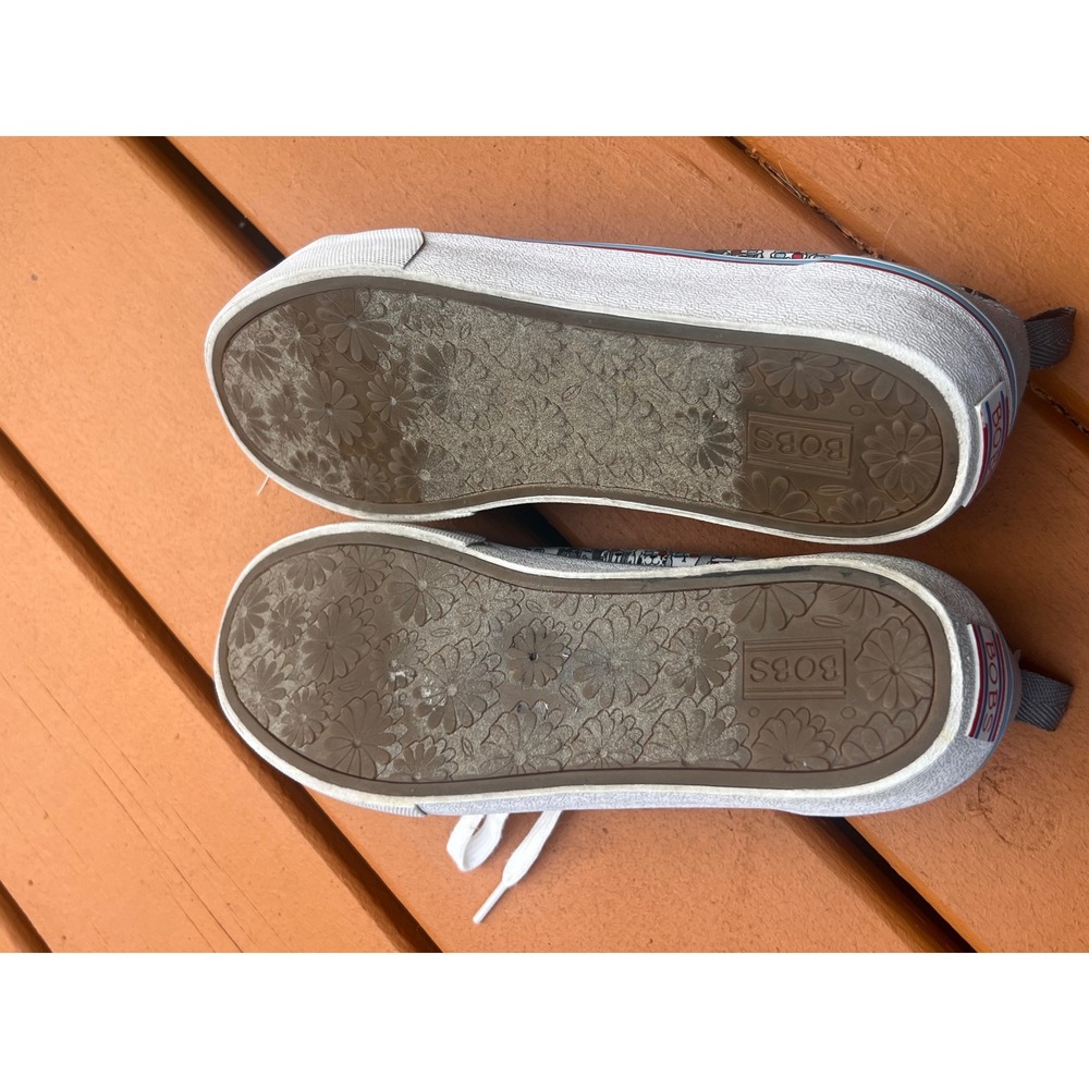 BOBS from Skechers Dogs in 3D Glasses Grey Suede Canvas Sneakers Womens 9 Mens 6 - Picture 5 of 9